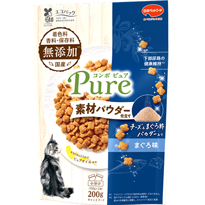 コンボ ピュア キャット まぐろ味・チーズ＆まぐろ節パウダー仕立て200g