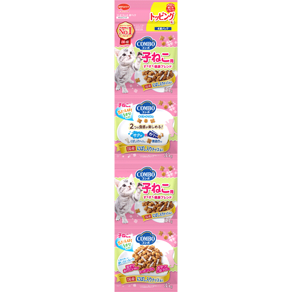 コンボ キャット 連パック 子ねこ用 にぼし入りチップ添え140g