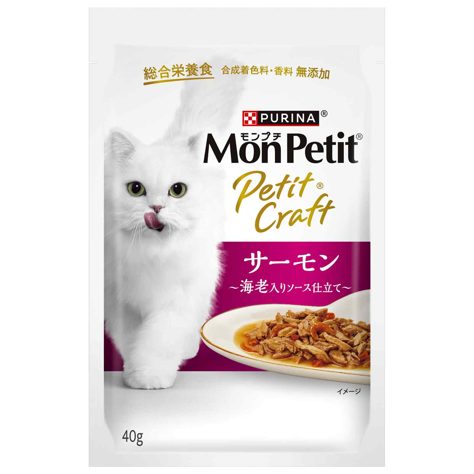 モンプチ　プチクラフト　サーモン　海老入りソース仕立て 40g