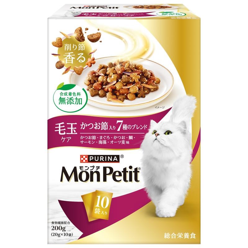 モンプチ　ボックス　毛玉ケア　かつお節入り7種のブレンド 200g