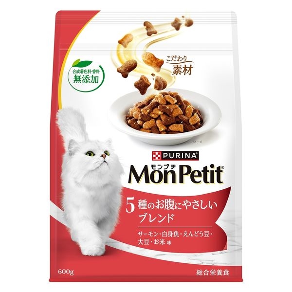 モンプチ　バッグ　5種のお腹にやさしいブレンド 600g