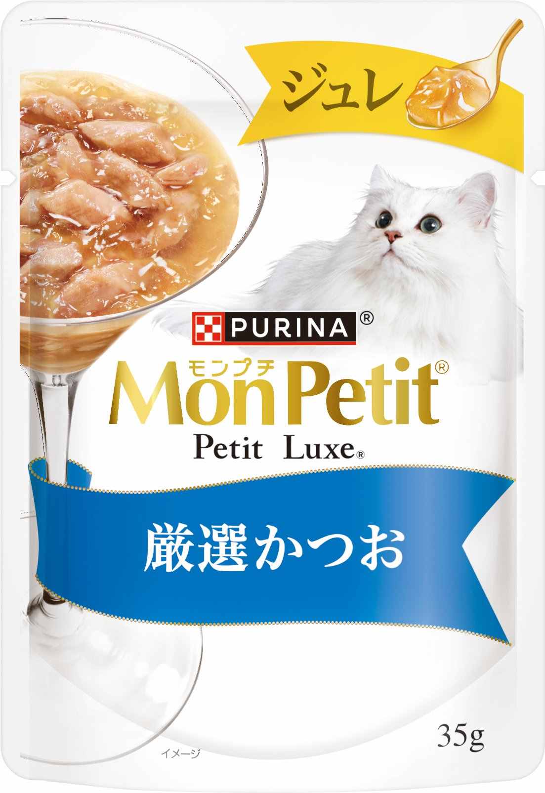モンプチ　プチリュクスパウチ　ジュレ　厳選かつお 35g