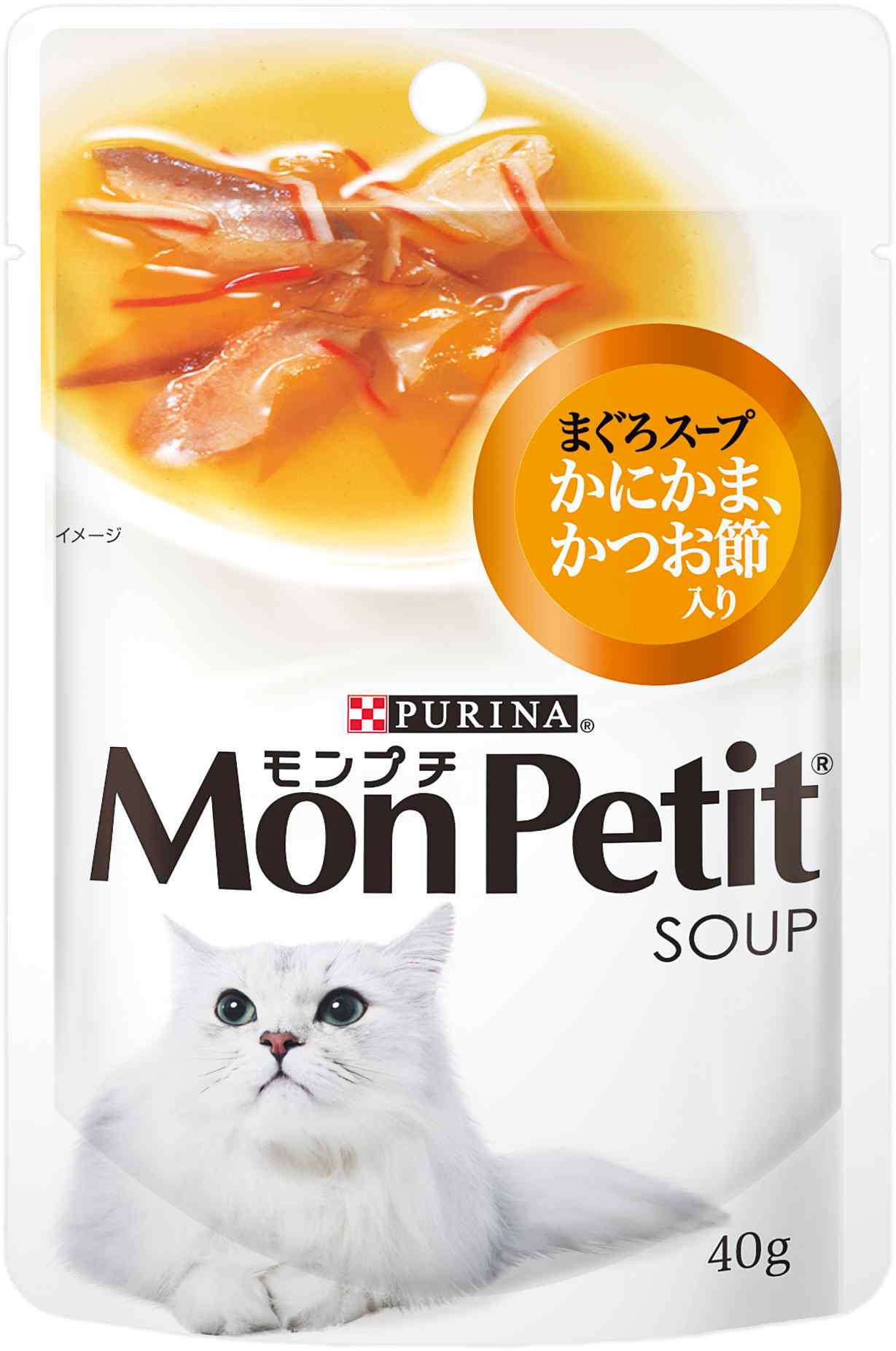 モンプチ　スープ　まぐろスープ　かにかま、かつお節入り 40g