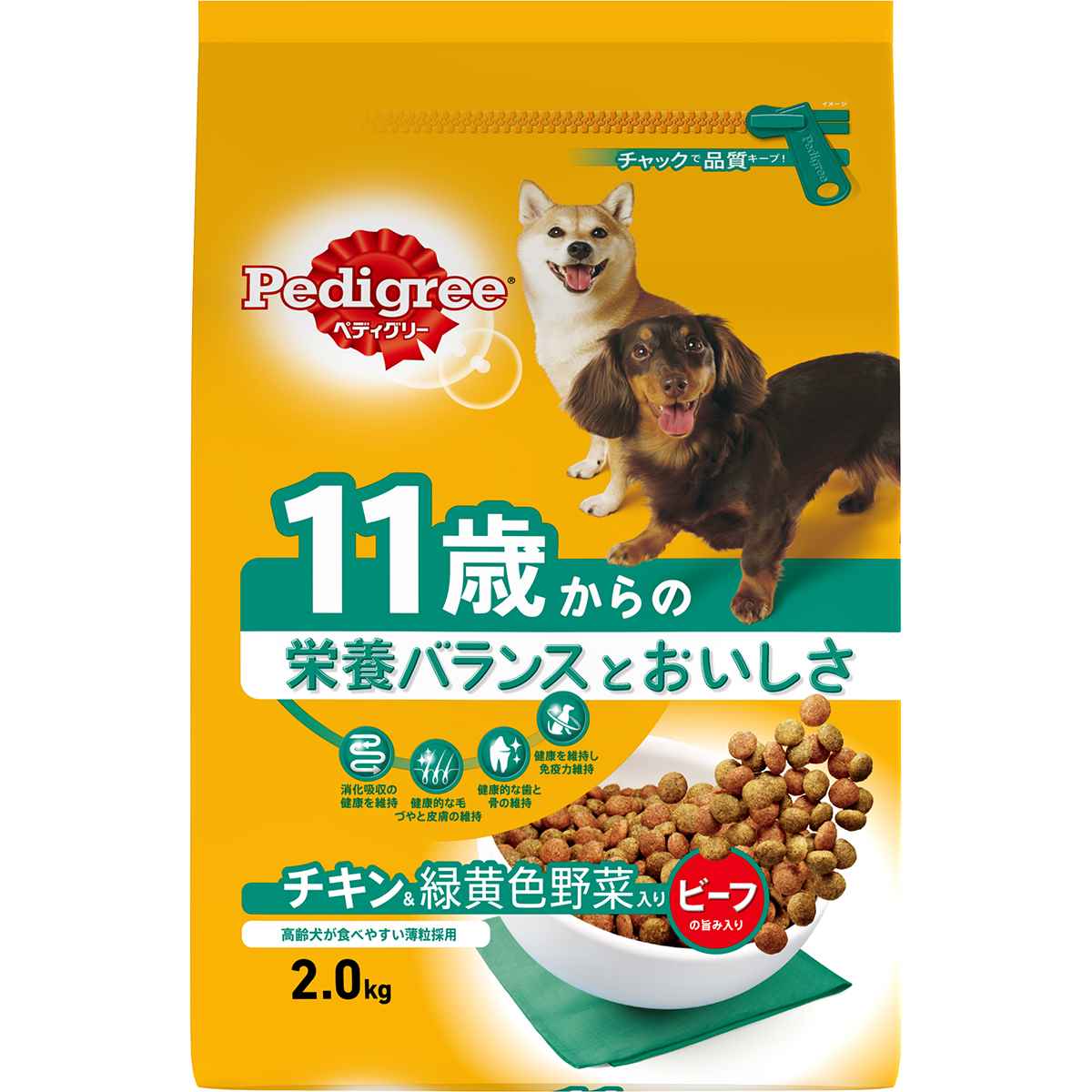 ペディグリー 11歳から用　ヘルシーチキン＆緑黄色野菜入り 2kg