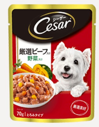 シーザー 厳選ビーフ 野菜入り 70g