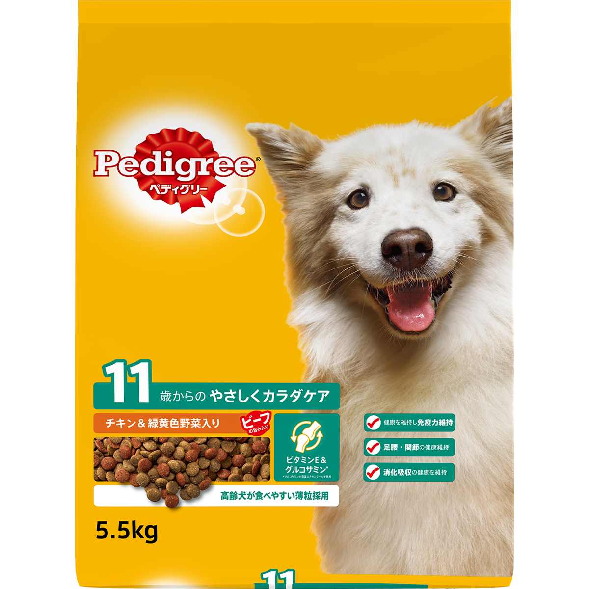 ペディグリー 11歳から用　ヘルシーチキン＆緑黄色野菜入り 5.5kg