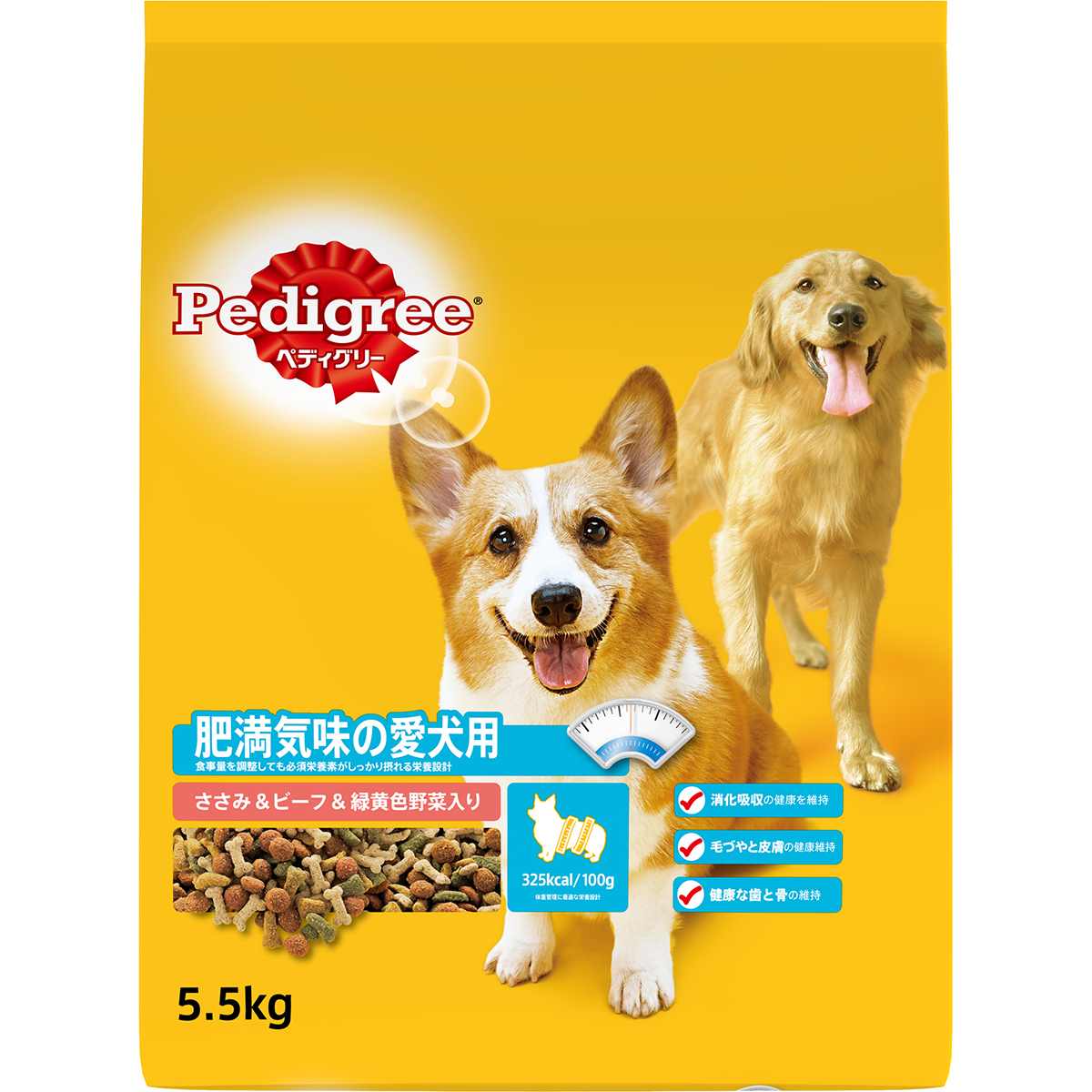 ペディグリー 肥満気味の愛犬用　ささみ＆ビーフ＆緑黄色野菜入り 5.5kg