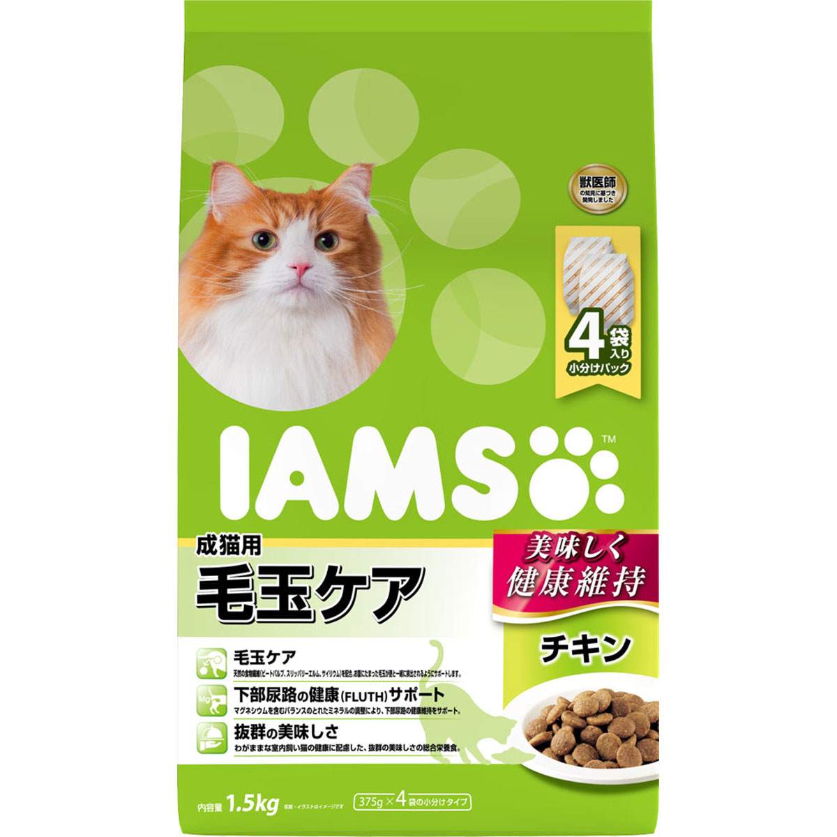 アイムス 成猫用　毛玉ケア　チキン 1.5kg