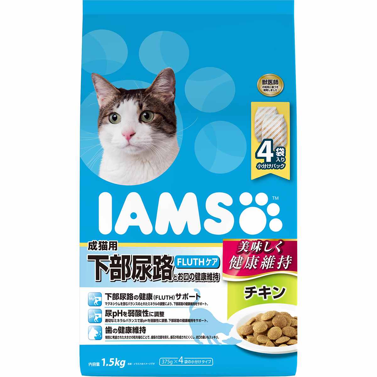 アイムス 成猫用　下部尿路とお口の健康維持　チキン 1.5kg