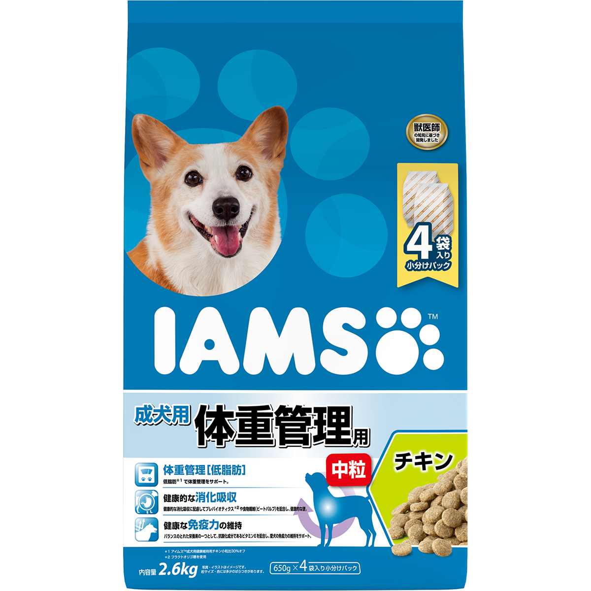 アイムス 成犬用　体重管理用　チキン　中粒 2.6kg