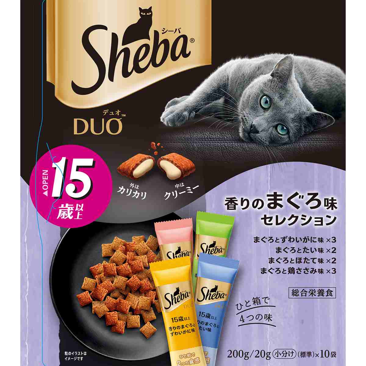 シーバデュオ 15歳以上　香りのまぐろ味セレクション 200g