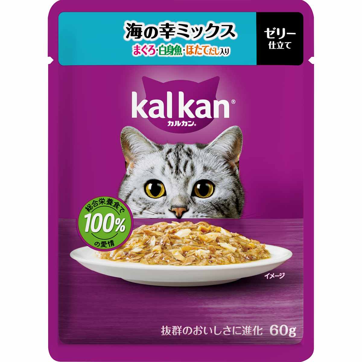 カルカンパウチ　海の幸ミックス　まぐろ・白身魚・ほたてだし入り 60g