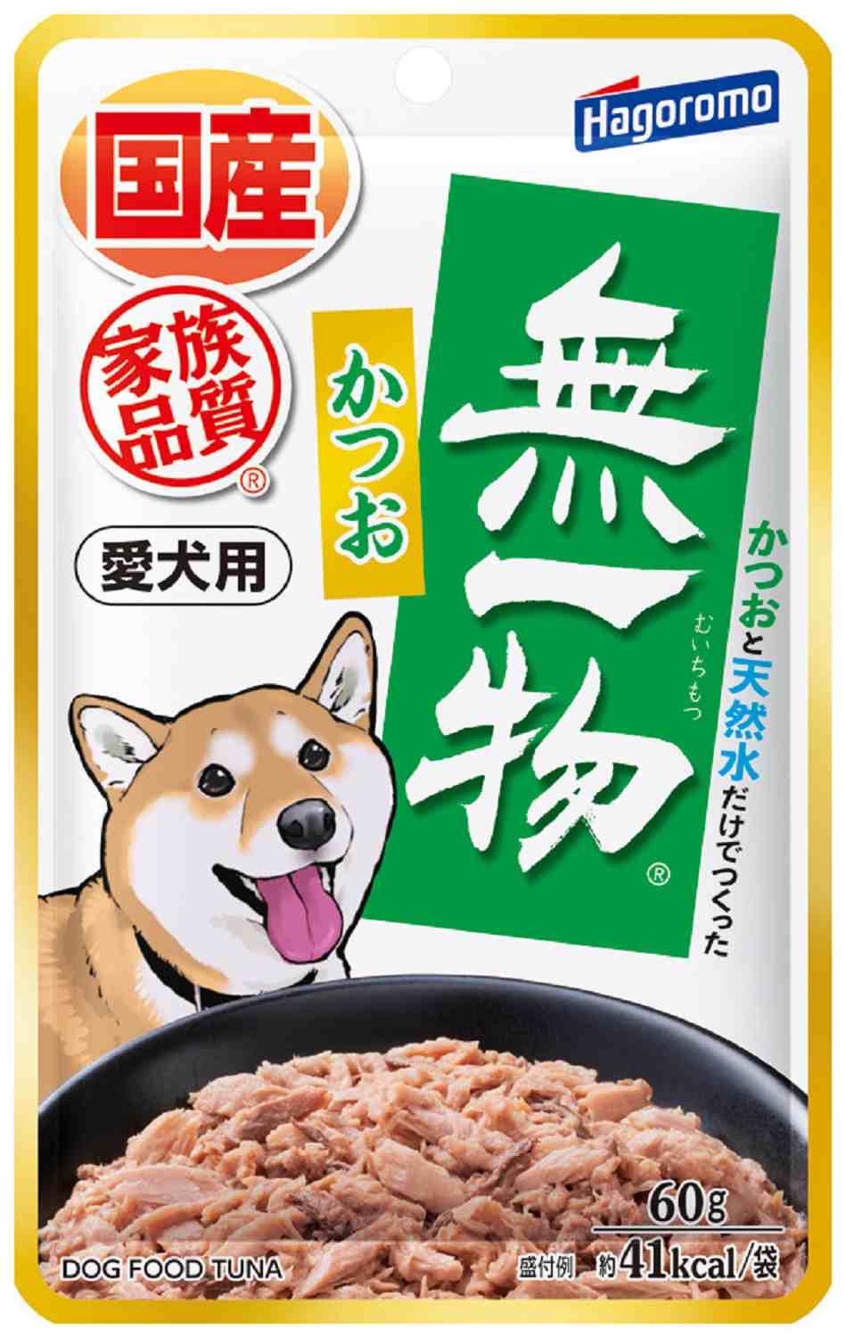 はごろもフーズ 愛犬用 無一物 パウチ かつお 60g