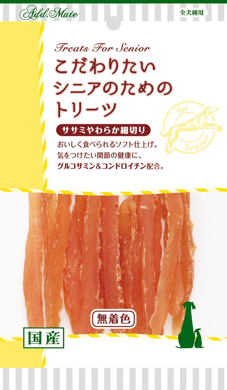 ADD．MATE食品 こだわりたいシニアのためのトリーツ　ササミやわらか　細切り 40g