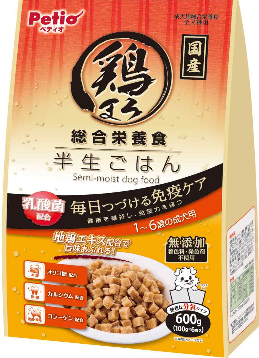 ペティオ 鶏まろ　総合栄養食　半生ごはん　1‐6歳の成犬用 600g