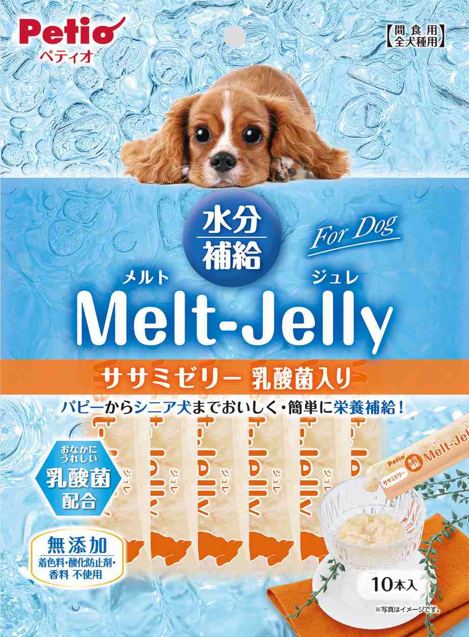 ペティオ メルトジュレ　ForDog　水分補給　ササミゼリー乳酸菌入り 10本