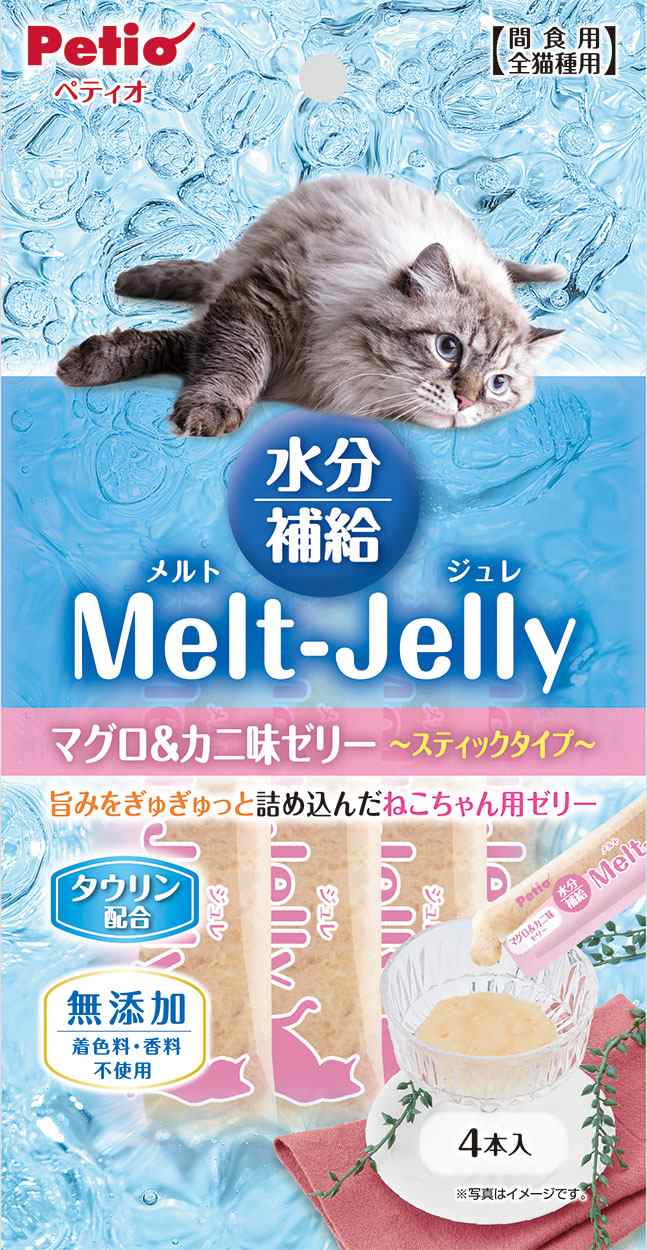 ペティオ メルトジュレ　水分補給　マグロ＆カニ味ゼリー　スティック 4本入