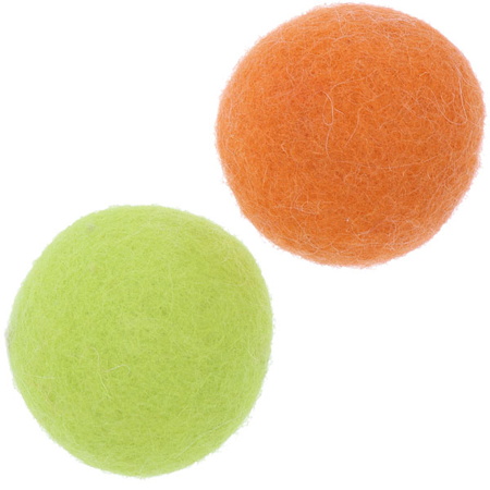 ウールボール オレンジグリーン