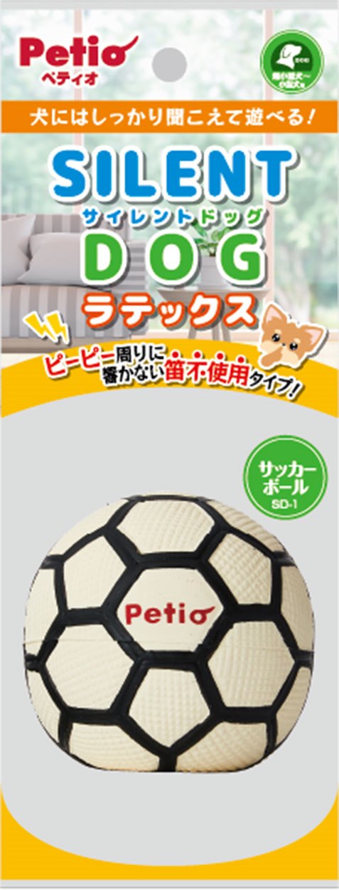 ペティオ 犬用おもちゃ　サイレントドッグラテックス　サッカーボール
