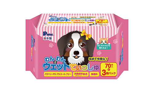 わんわんウェットてぃっしゅ 70枚×3P 210枚