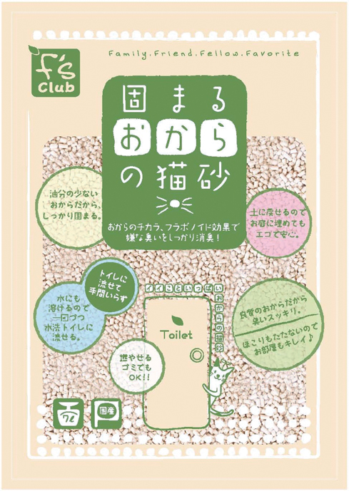 Fsclub 固まるおからの猫砂7L