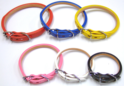 ロール丸首輪 #1 レッド