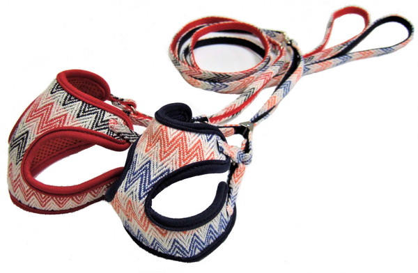 シェブロン ソフト ハーネス リード 3S ネイビー