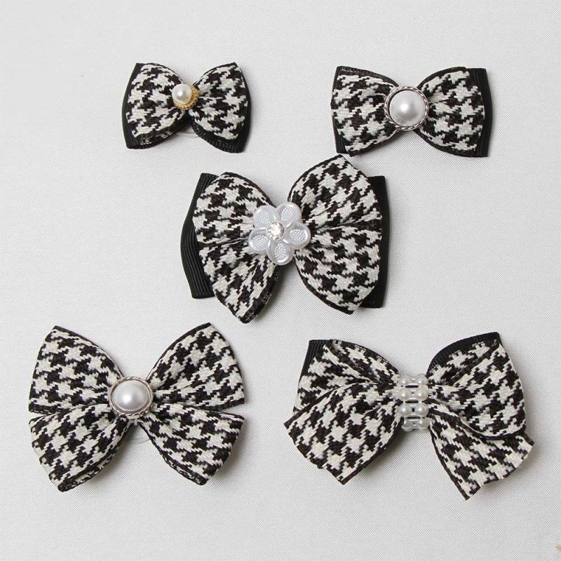 モノクロ 千鳥 リボン 15個/30個 （ 15個 ）