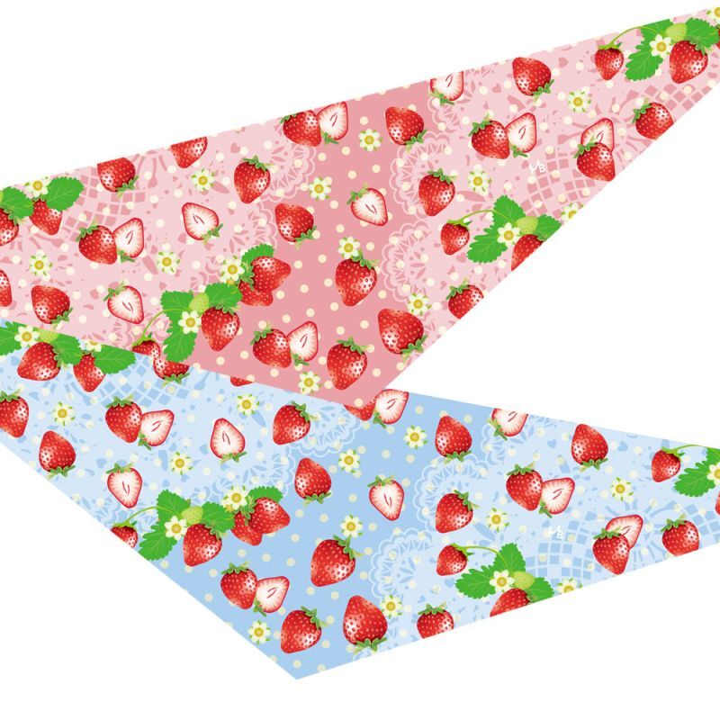 デザインバンダナ　ストロベリーレース10枚【サイズ：SS/S/M】 7130SS