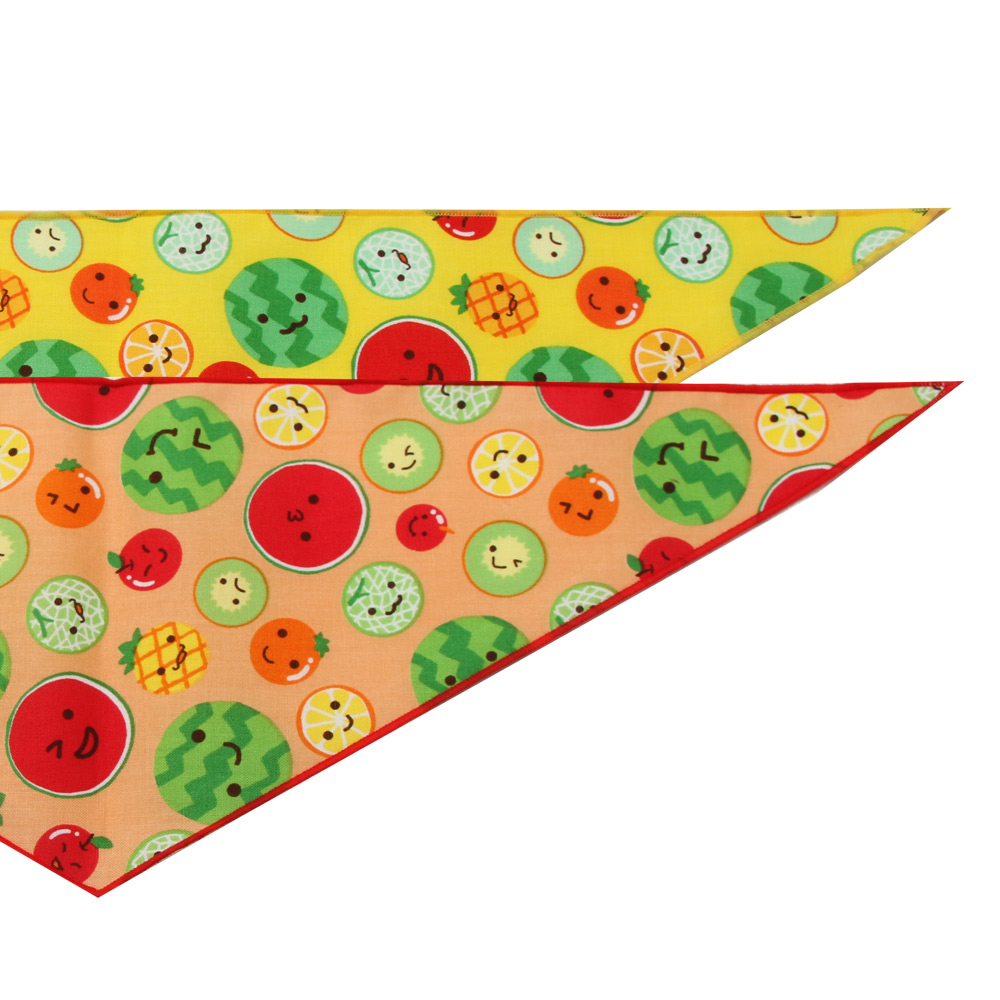 可愛いフルーツバンダナ10枚 【サイズ：SS/S/M】 7152S