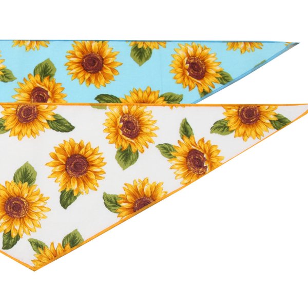 デザインバンダナ ひまわり10枚 7154【サイズ：SS/S/M】