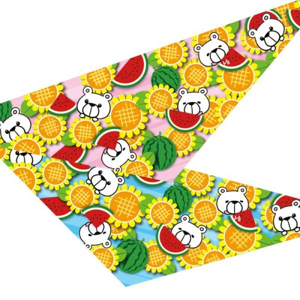 デザインバンダナ 夏の白くまちゃん 10枚 7156【サイズ：SS/S/M】