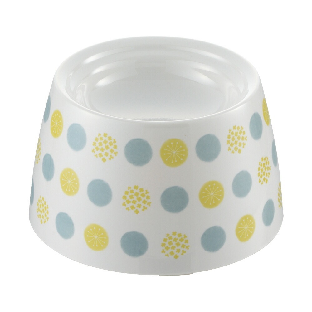 ネコちゃんの高さがある食器 S 水玉