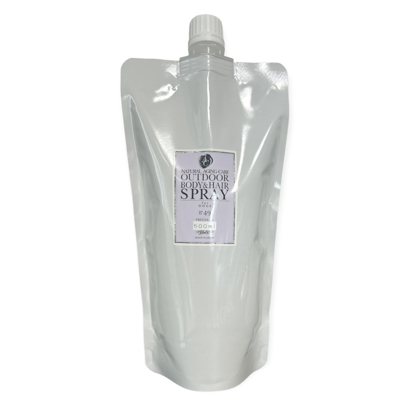ナチュラルエイジングケア アウトドアボディアンドヘアスプレー フリージアの香り（虫よけ） 詰替え用 500ml