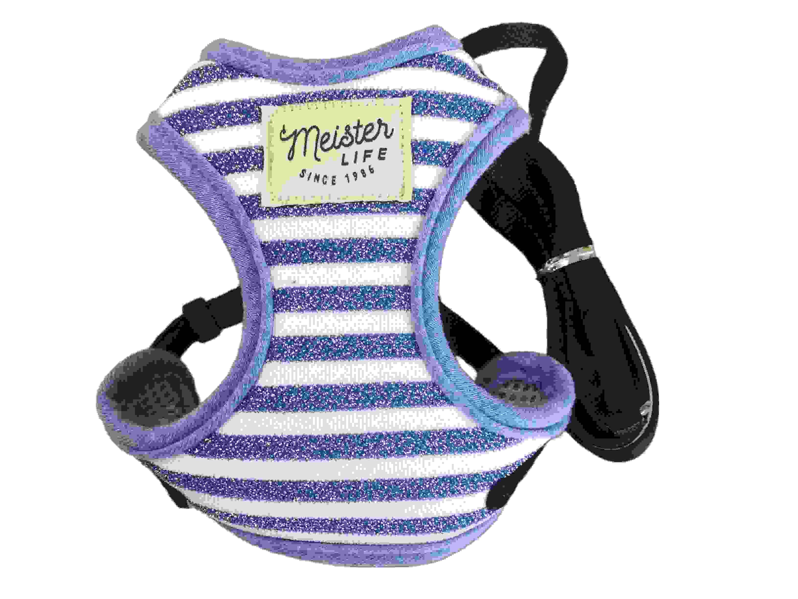 マイスターライフ CATソフティハーネスリード　ラメボーダー SS　ブルー