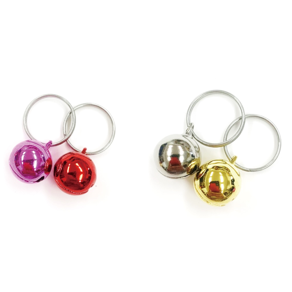 マイスター ペット用鈴 小2個入り　レッド×ピンク