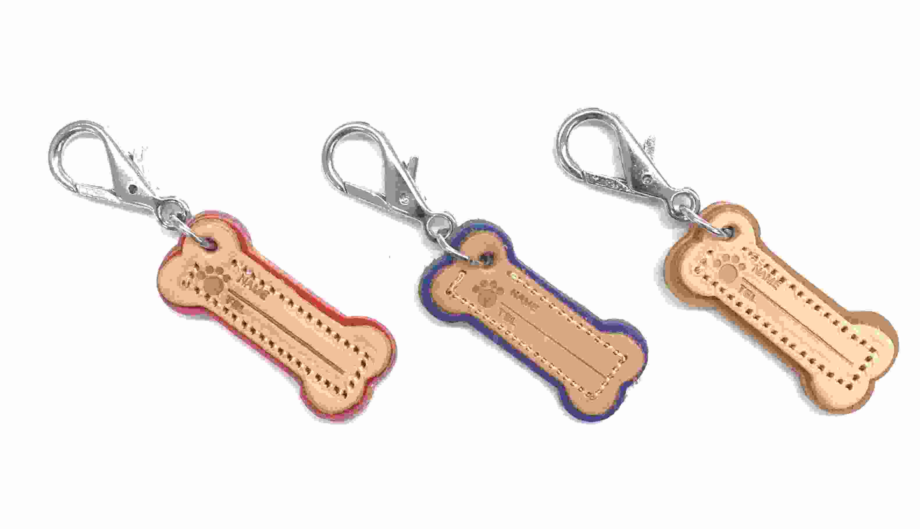 マイスター 骨型迷子札 ブラウン