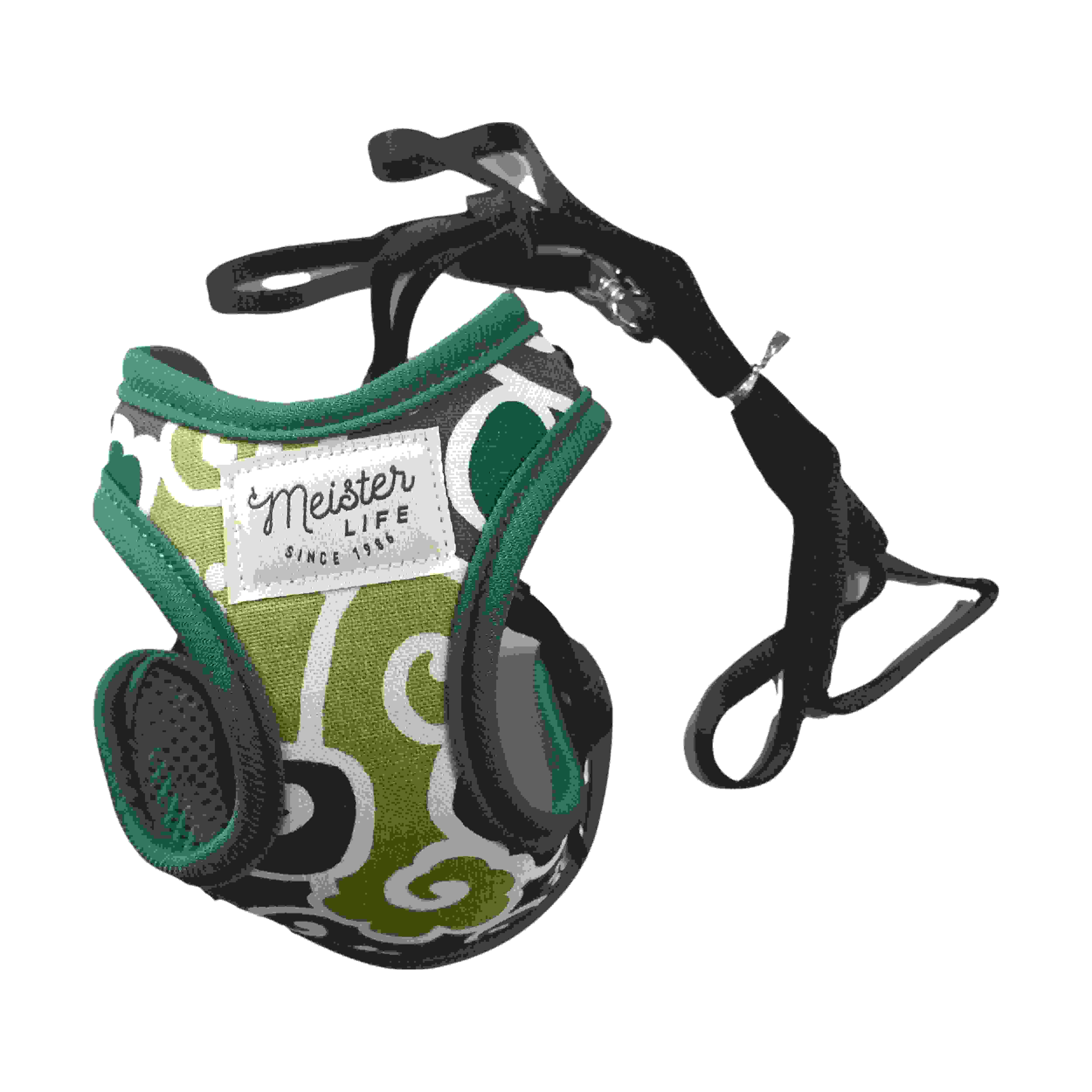 マイスターライフ CATソフティハーネスリード　カラクサ SS　グリーン