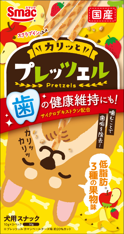 プレッツェル低脂肪３種の果物味30g