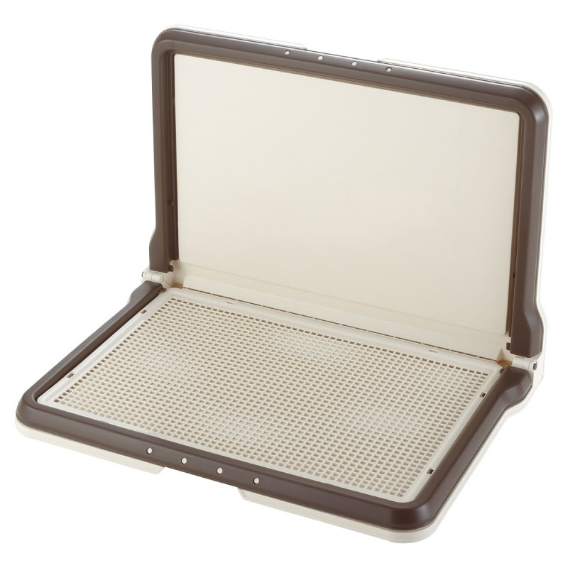 しつけ用ステップ L型トレー ワイド ダークブラウン