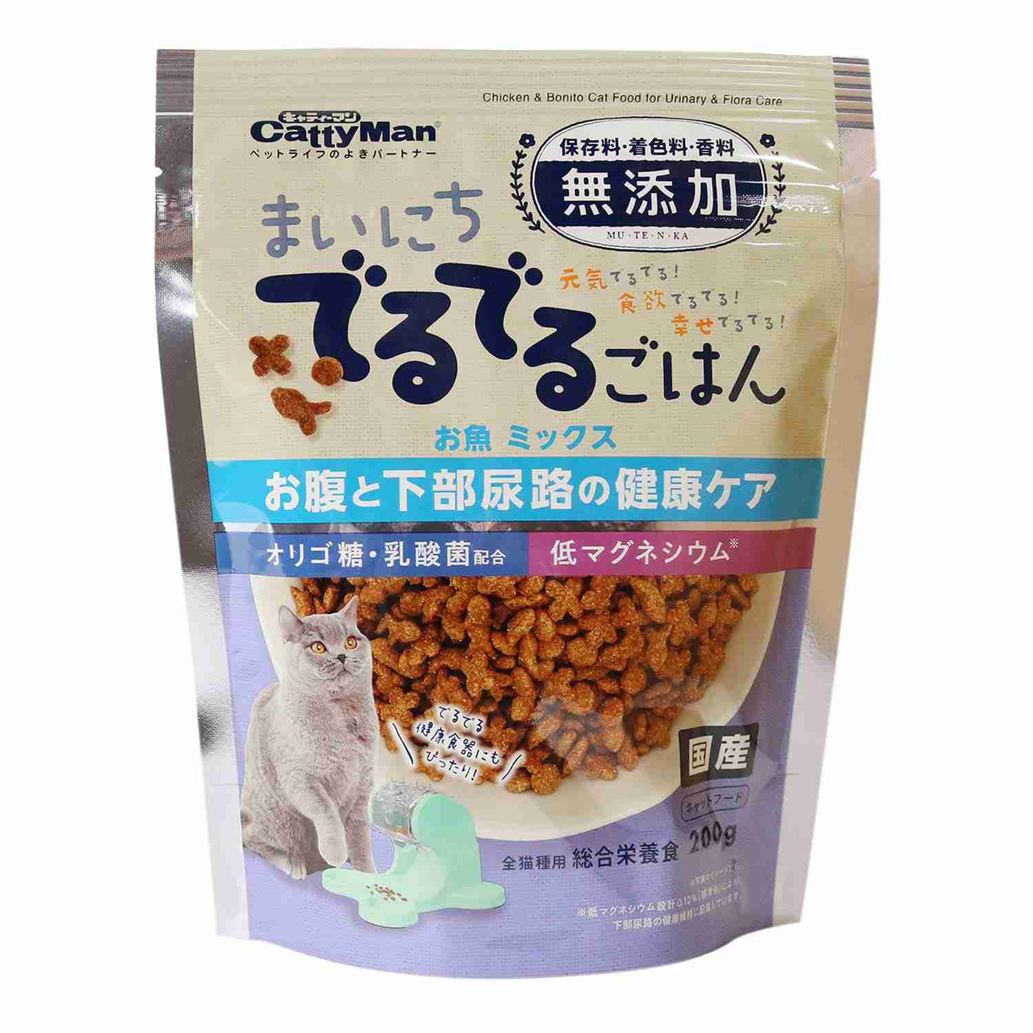 キャティーマン まいにちでるでるごはん お腹と下部尿路の健康ケア 200g