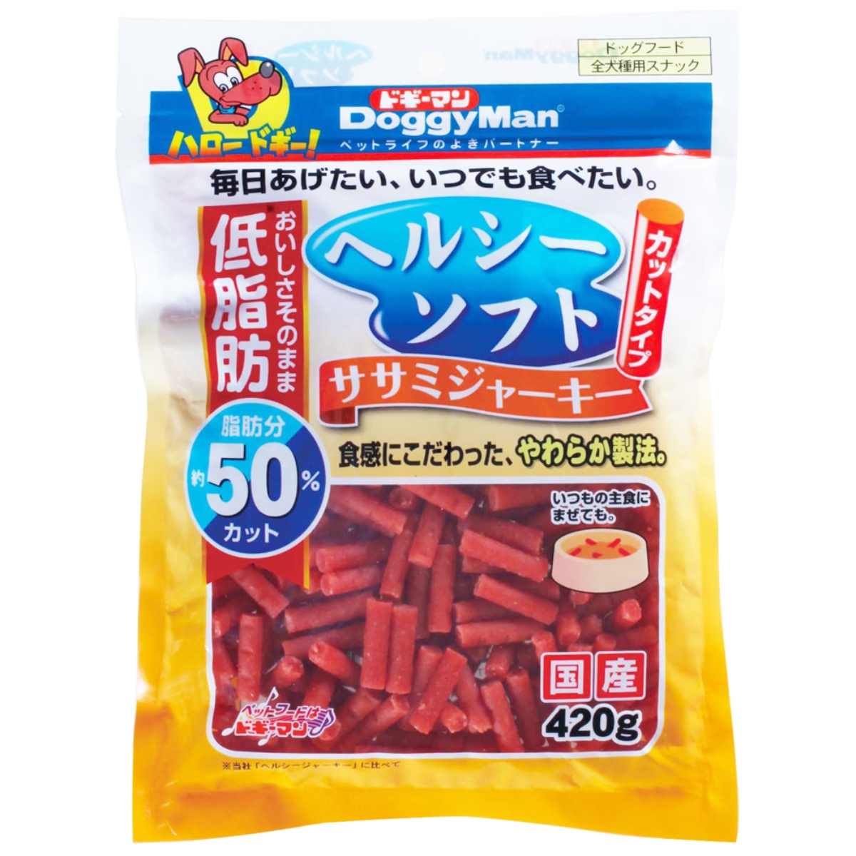 ドギーマン ヘルシーソフトササミジャーキー　カットタイプ 420g