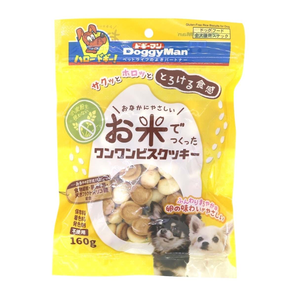 ドギーマン お米でつくったワンワンビスクッキー 160g