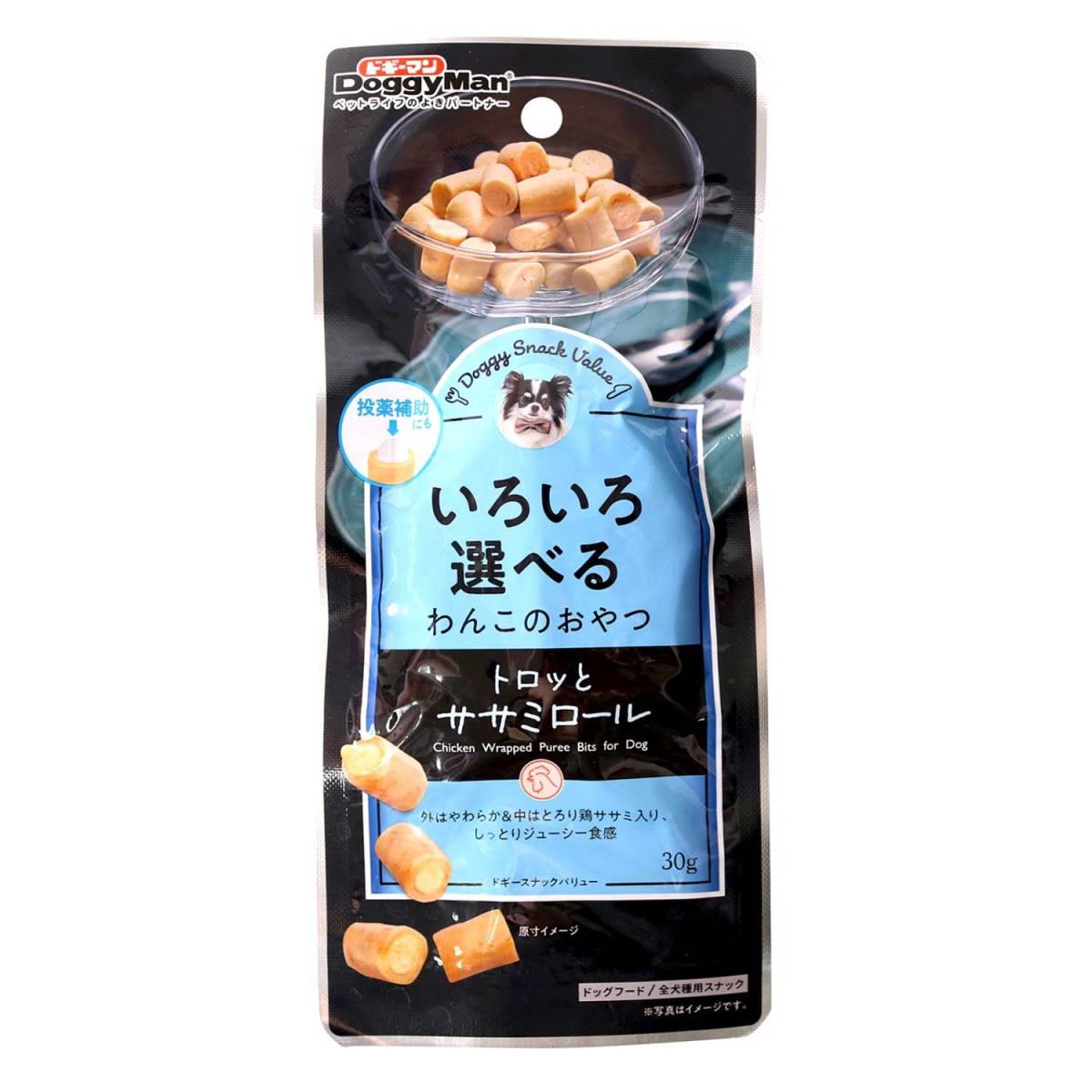ドギーマン ドギースナックバリュー　トロッとササミロール 30g