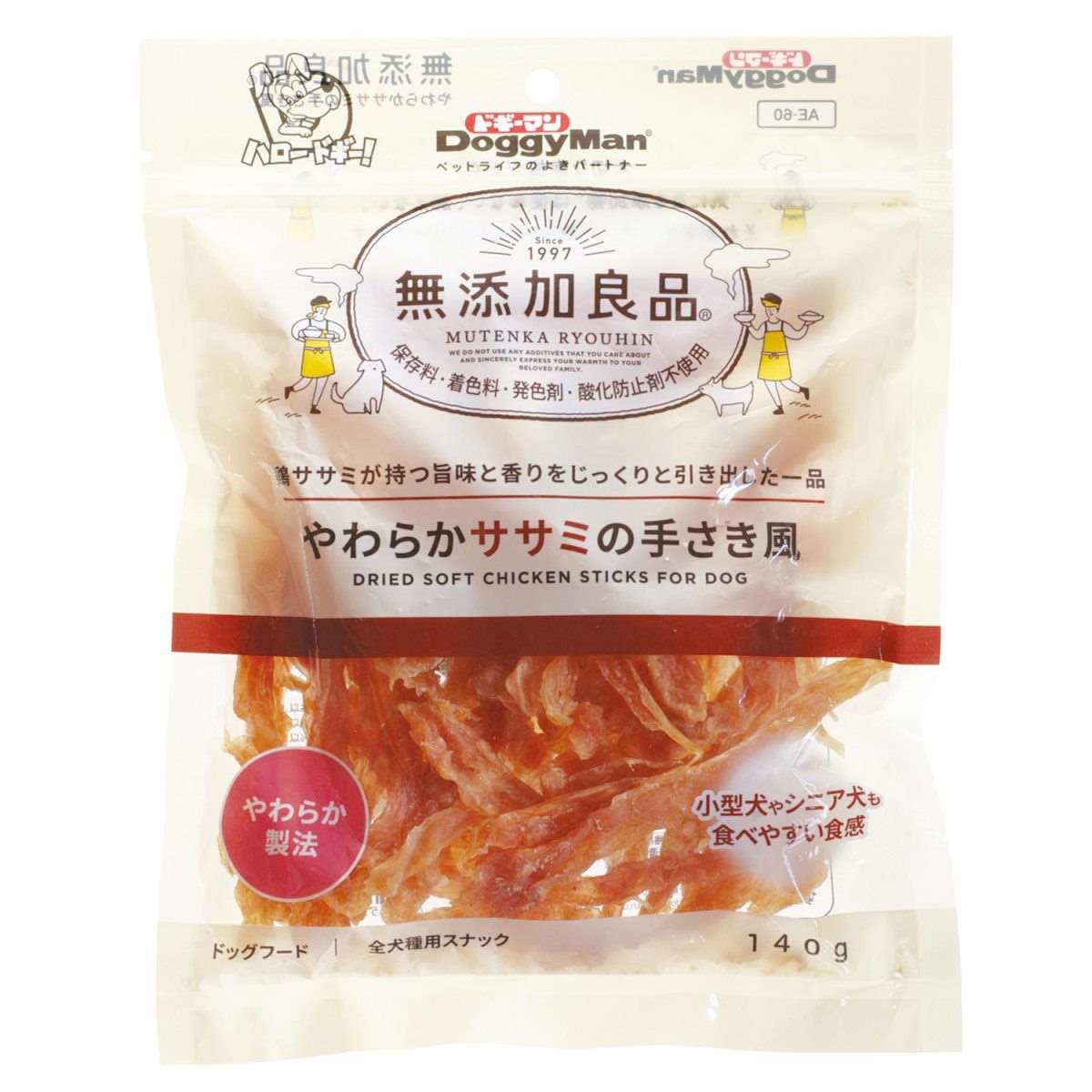 ドギーマン 無添加良品　やわらかササミの手さき風 140g