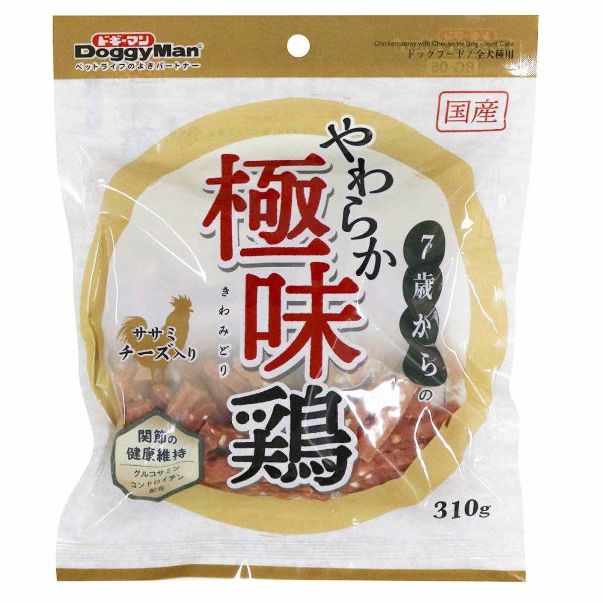 ドギーマン 7歳からのやわらか極味鶏ササミチーズ入り 310g