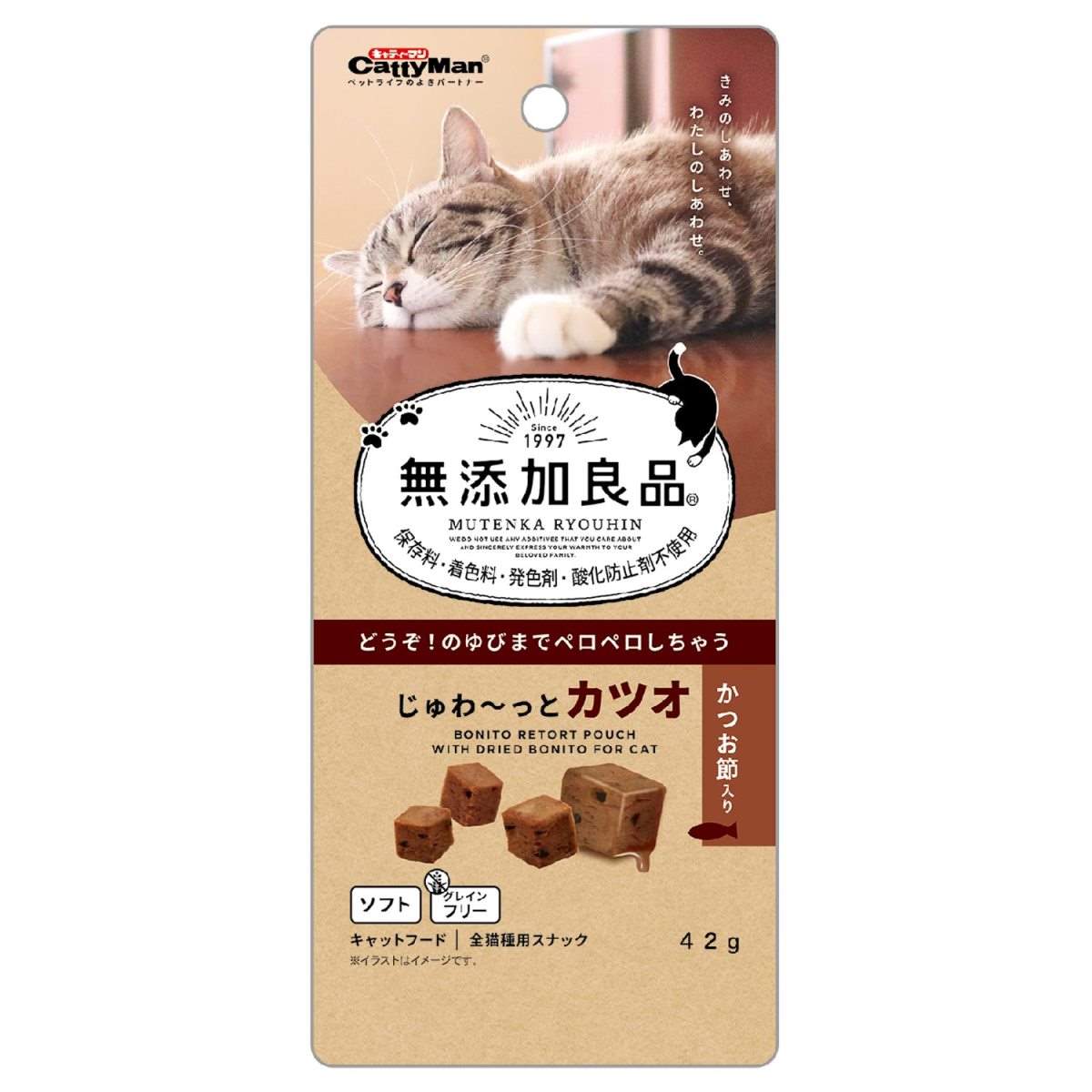 キャティーマン 無添加良品　じゅわ～っとカツオ　かつお節入り 42g
