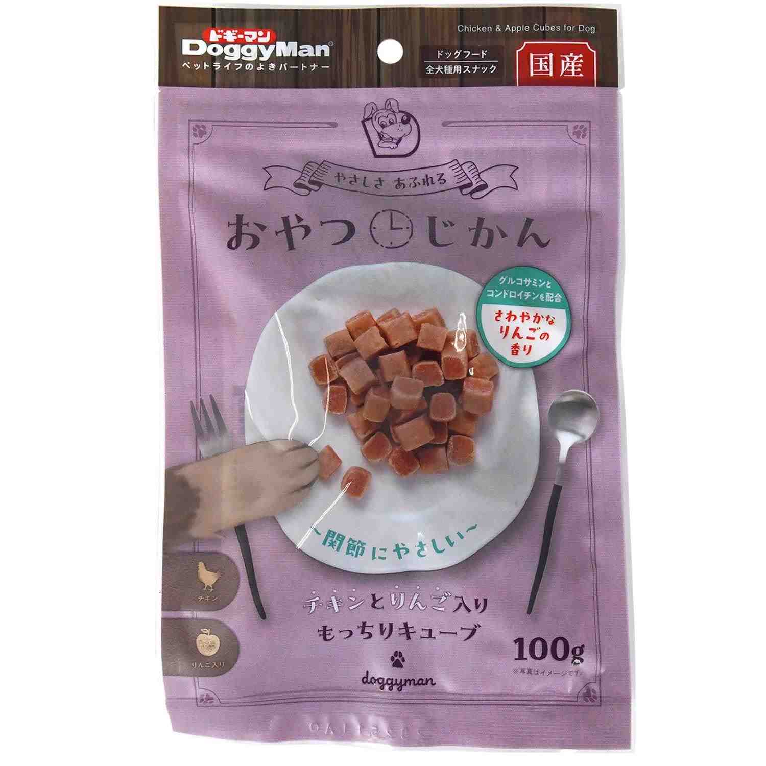 おやつじかん　チキンとりんご入りもっちりキューブ 100g