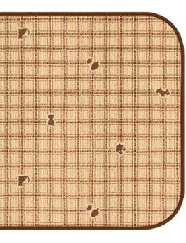 ペット防滑消臭マットINSF‐03M ベージュチェック65cm×90cm