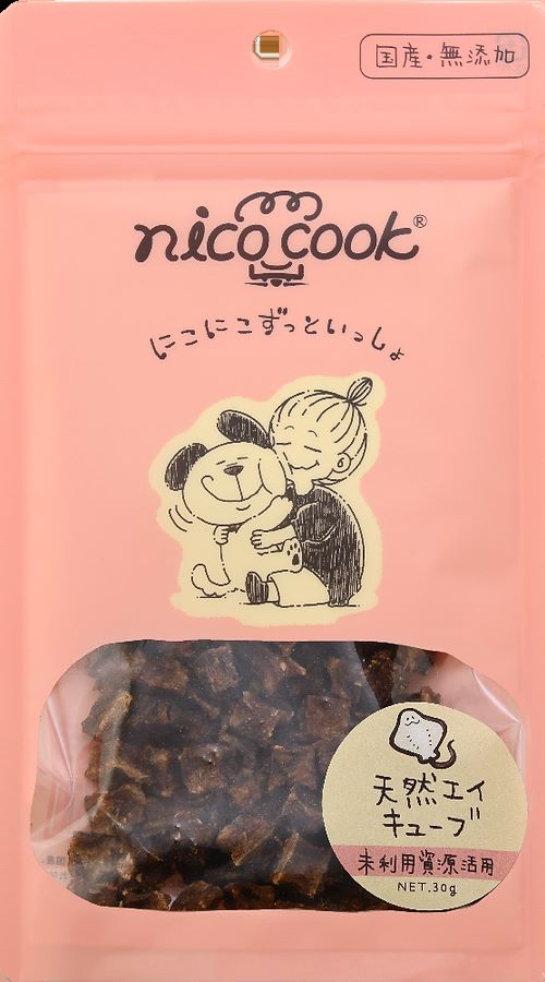 nico cook 国産 天然 エイキューブ 犬猫兼用 30g